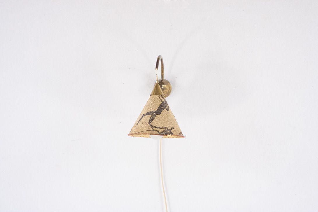 Foto Wall Lamp with Exotic Shade 1960 ​h37