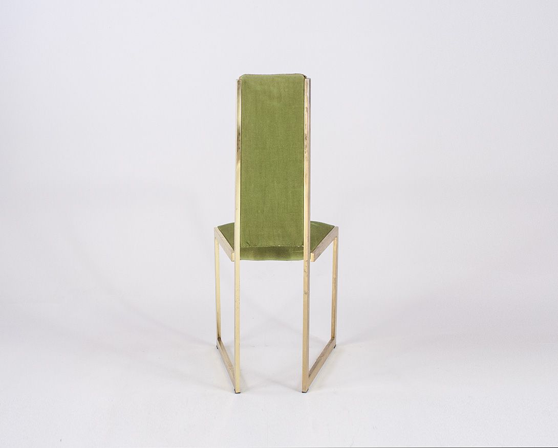 Foto Golden Chair with Green Upholstery