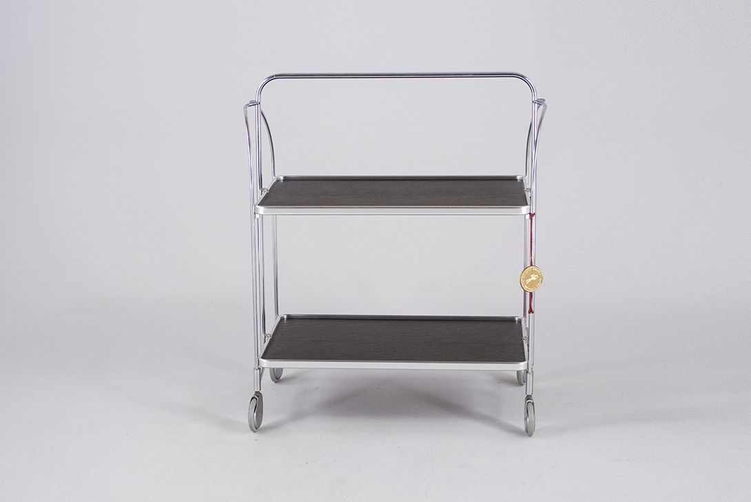 Foto Classic Black and Chrome Serving Cart h78x70x65