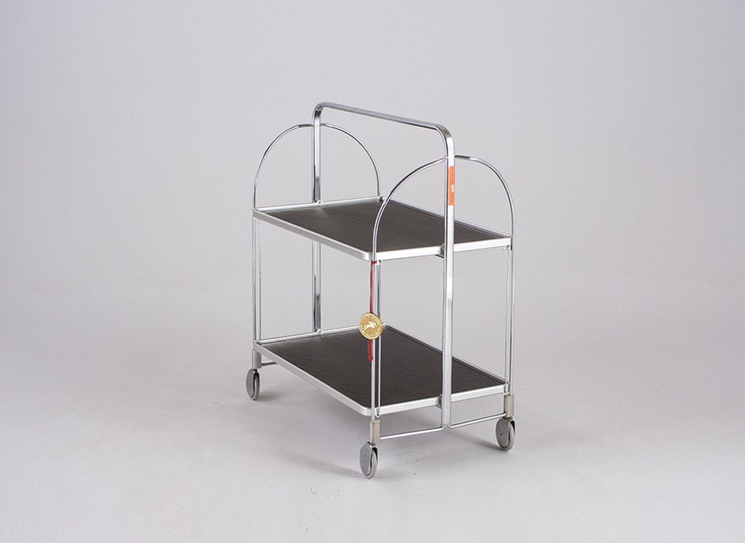 Foto Classic Black and Chrome Serving Cart h78x70x65