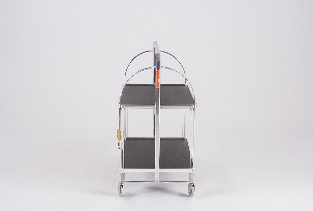 Foto Classic Black and Chrome Serving Cart h78x70x65