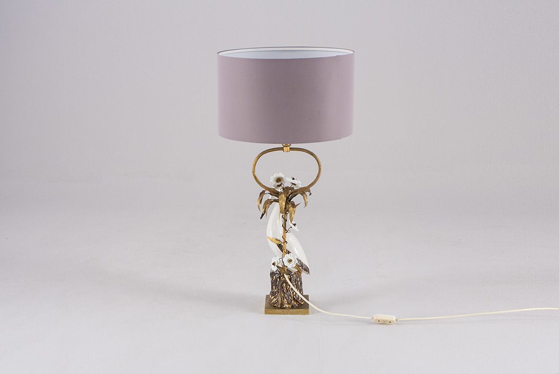 Foto Crane Lamp with Lilac Shade ​h80