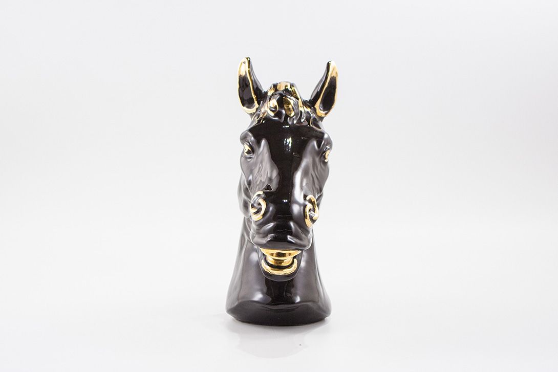 Foto Black Porcelain Horse Head h37x45x20