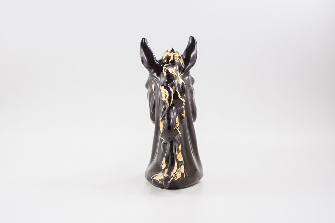 Foto Black Porcelain Horse Head h37x45x20