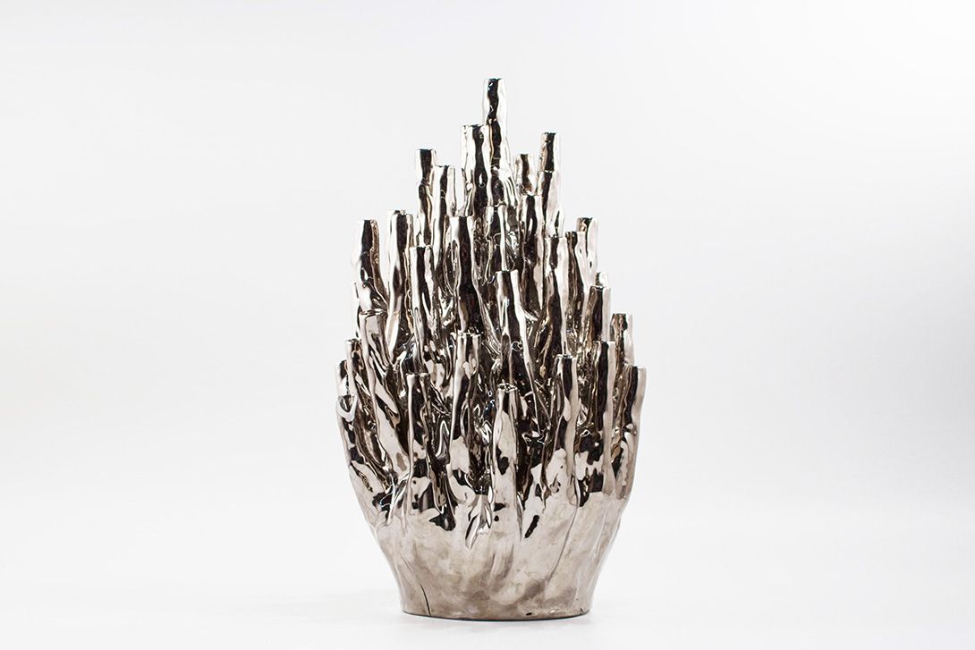 Foto Silver Pols Potten Vase Coral