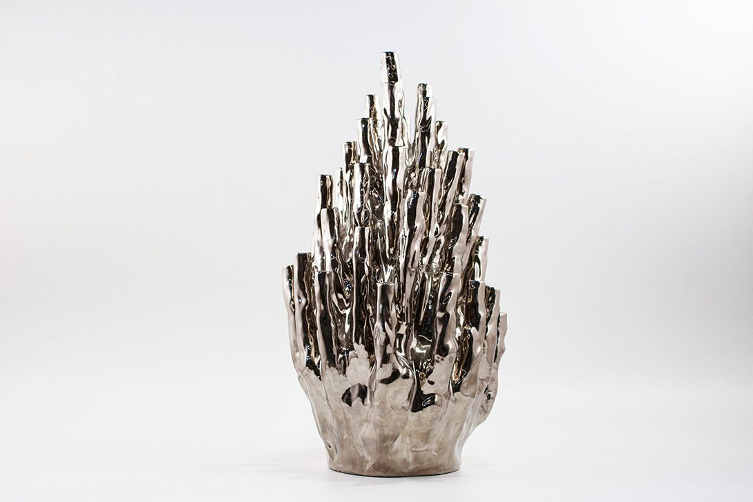 Foto Silver Pols Potten Vase Coral