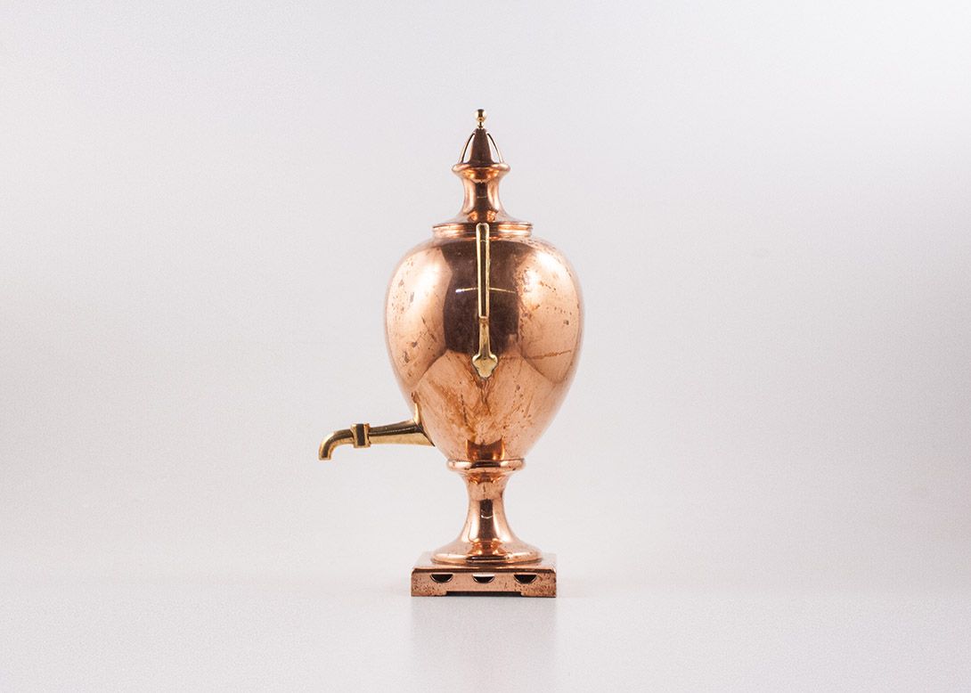 Foto Copper and Brass Samowar Decoration h50 Prague 1900