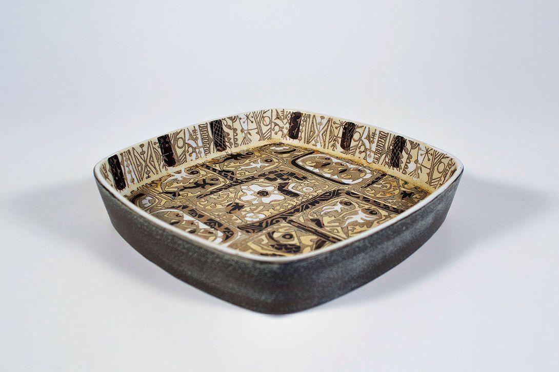 Foto Royal Copenhagen Fajence Bowl / Matching Vase D6
