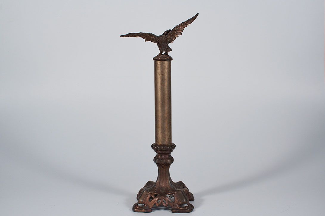 Foto Art Nouveau Copper Thermometer Eagle