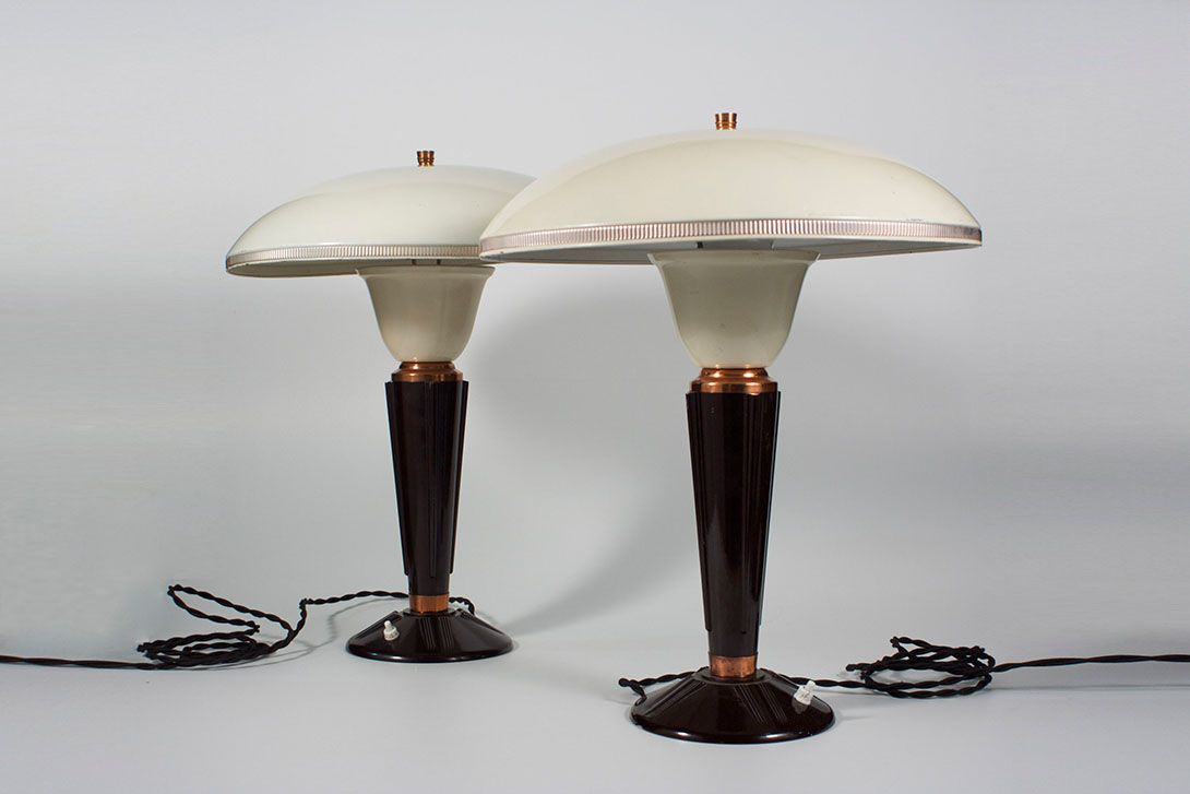 Foto Metal Desk Lamp by Eileen Gray for Jumo 1940 h45