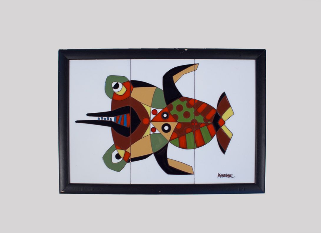 Foto Abstract Tile Painting h32x46 8B12
