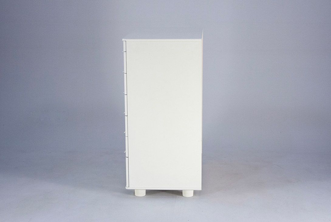 Foto White Luxury Cabinet with Drawers and Leather Fittings 1960