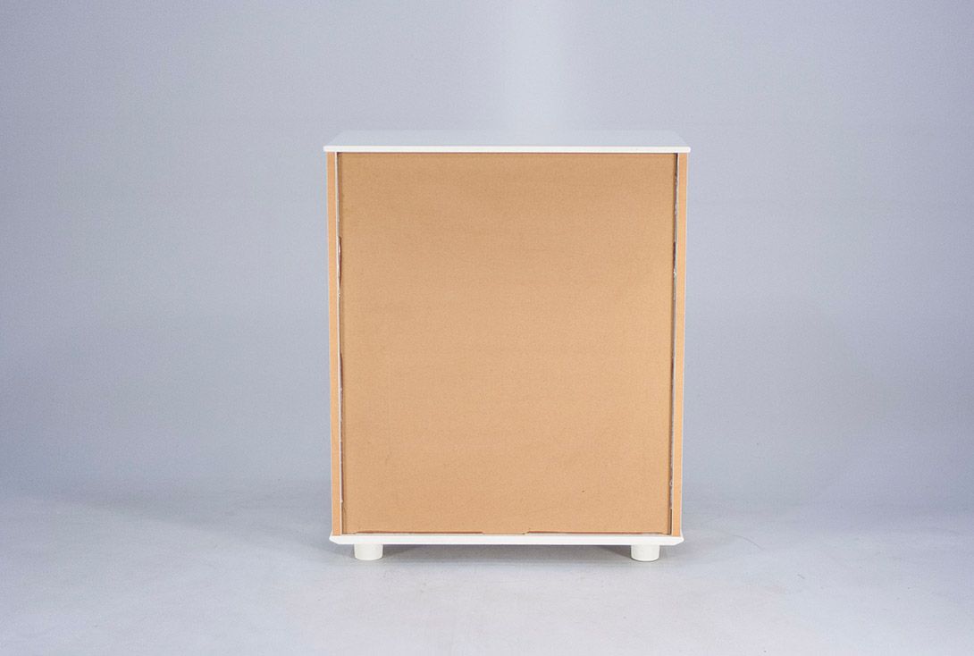 Foto White Luxury Cabinet with Drawers and Leather Fittings 1960