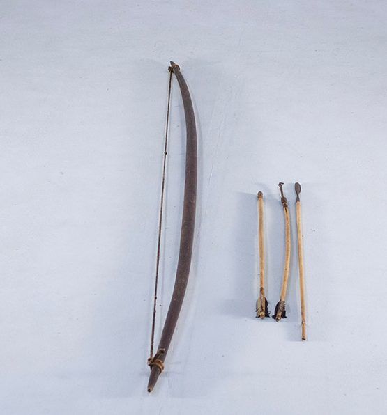 Foto Old Pygmies Bow And Arrow Kongo 1890 h153x15