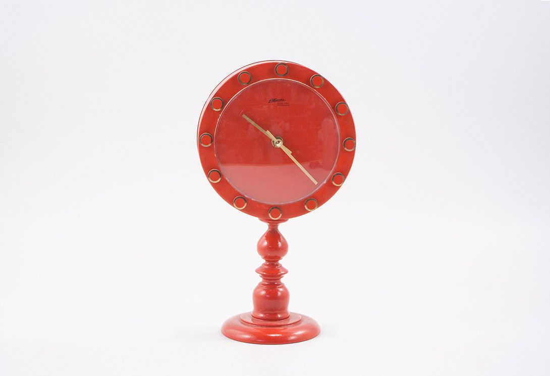 Foto Red Atlanta Electric Table Clock Germany h34x12x16