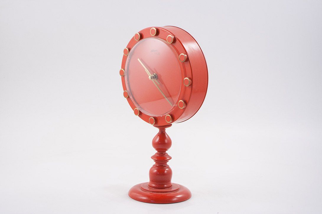 Foto Red Atlanta Electric Table Clock Germany h34x12x16