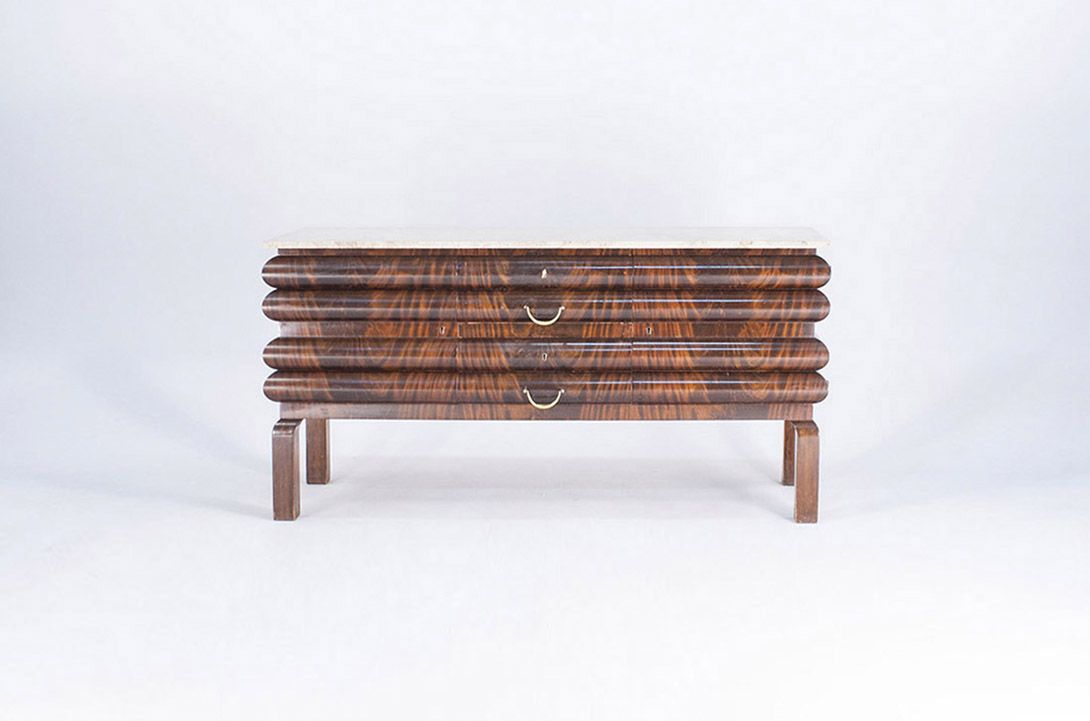 Foto Art Deco Rosewood Sideboard with Marble Top France 1948 w170