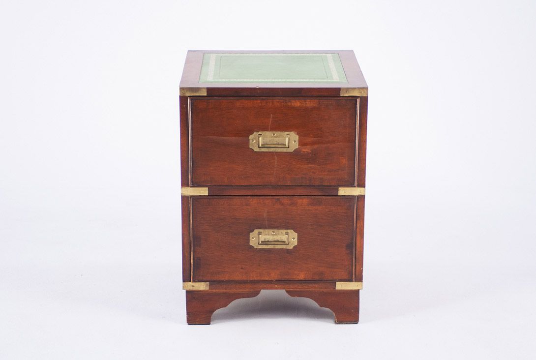 Foto English Empire Office Cabinet with Green Leather Surface 1870