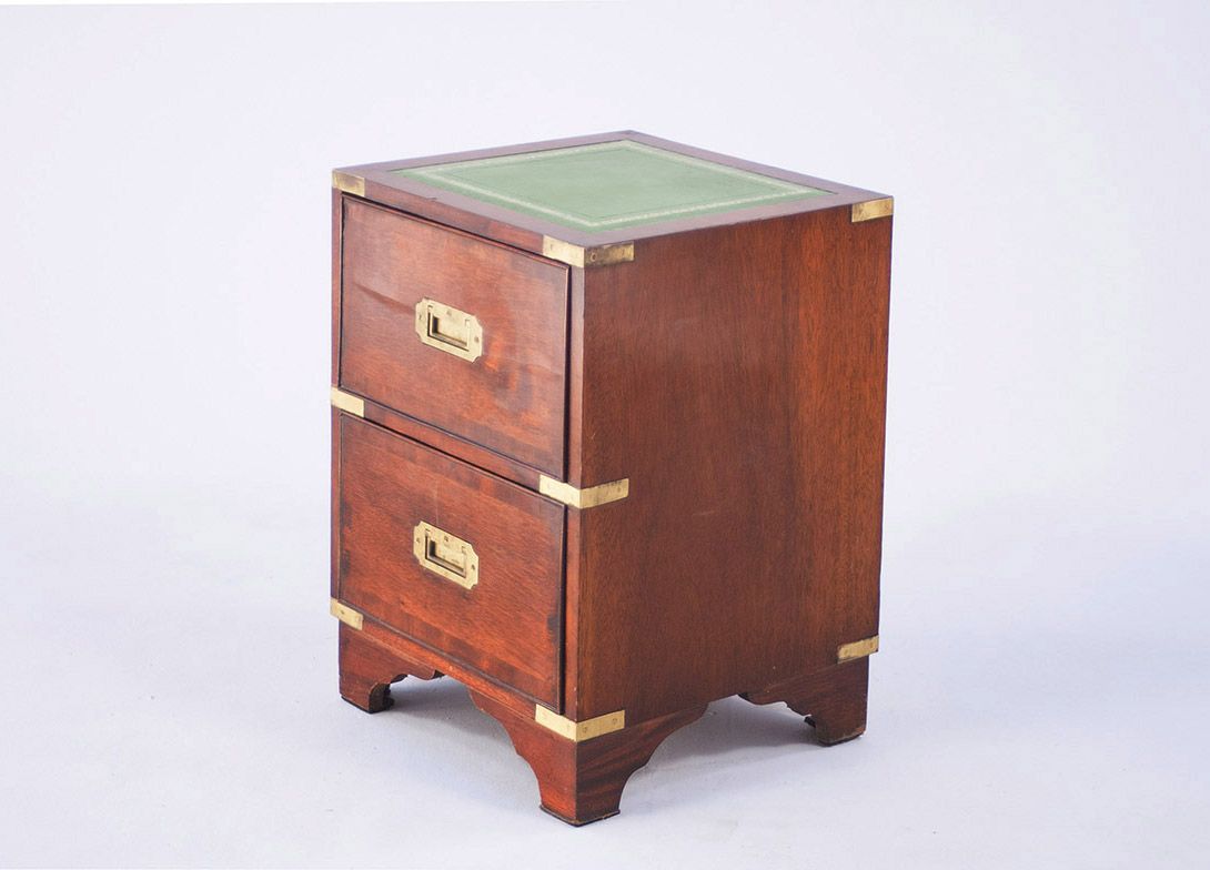 Foto English Empire Office Cabinet with Green Leather Surface 1870