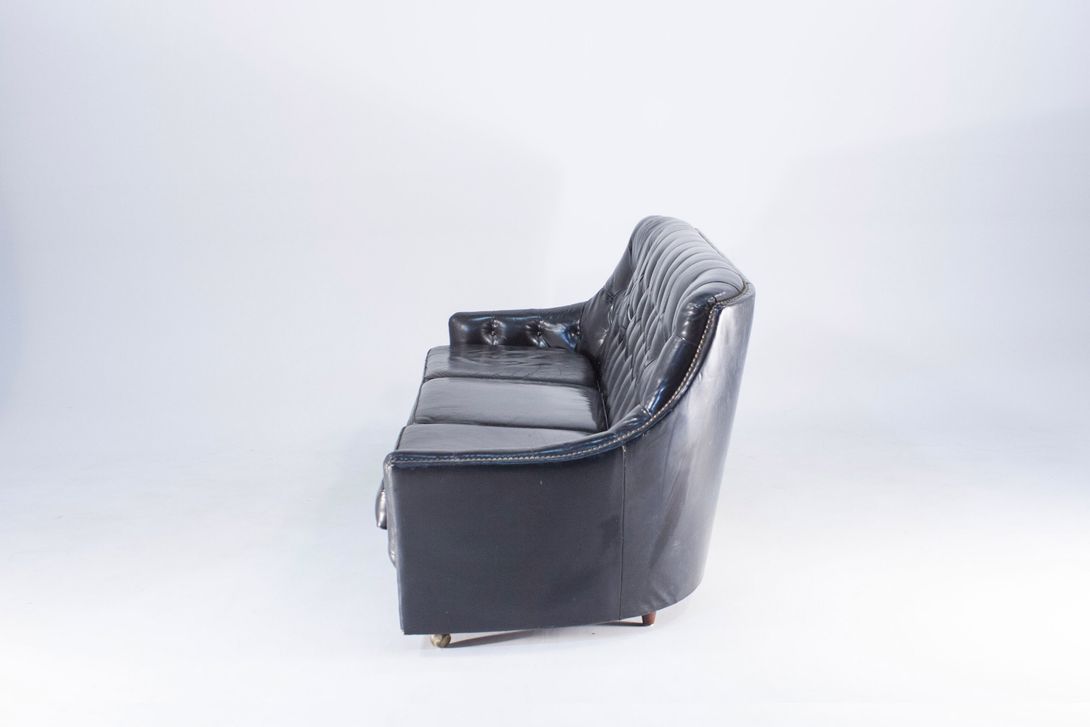 Foto Glossy Black Psychobilly Sofa 1969 h80x205x93