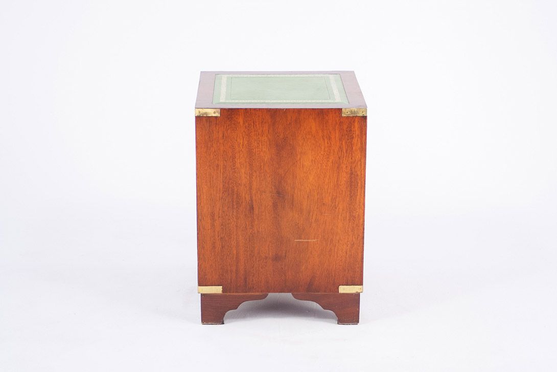 Foto English Empire Office Cabinet with Green Leather Surface 1870