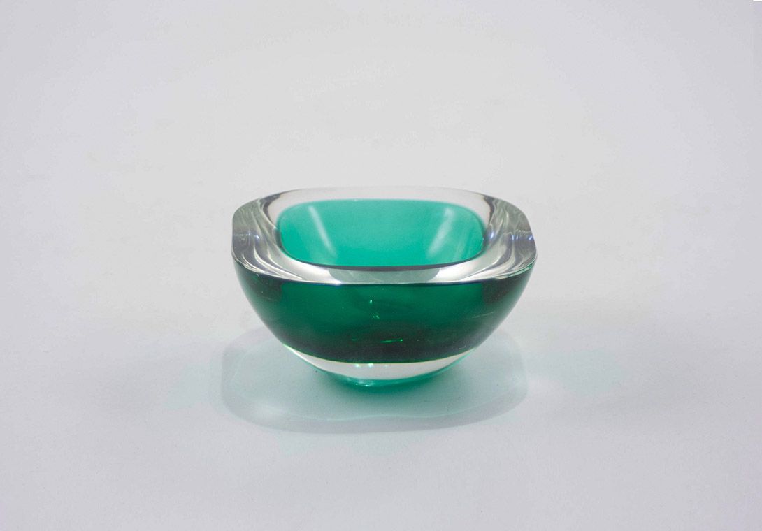 Foto Green Murano Glass Ashtray