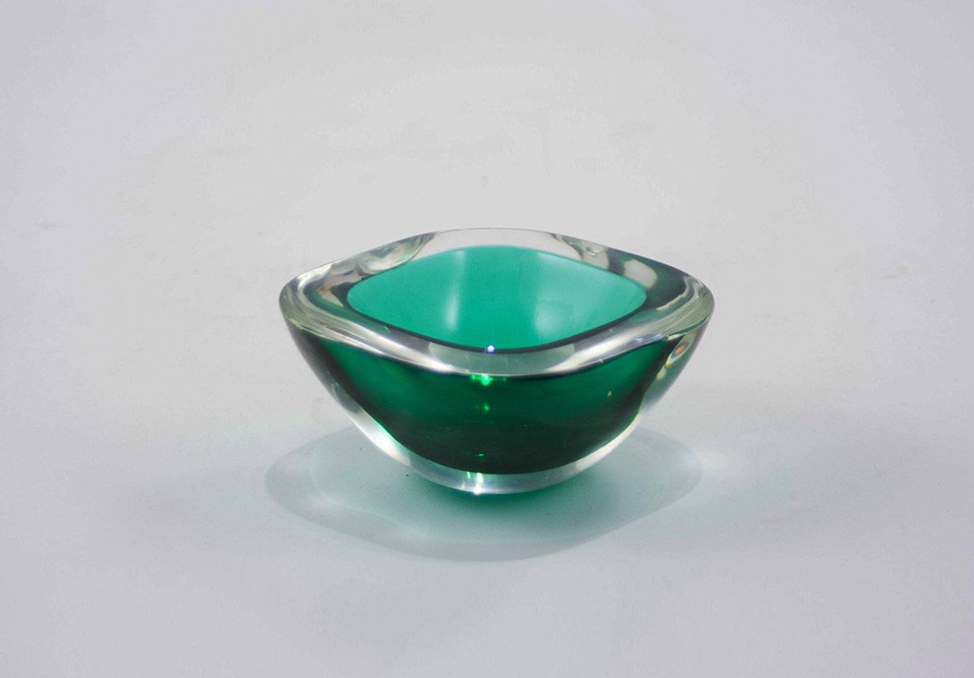Foto Green Murano Glass Ashtray