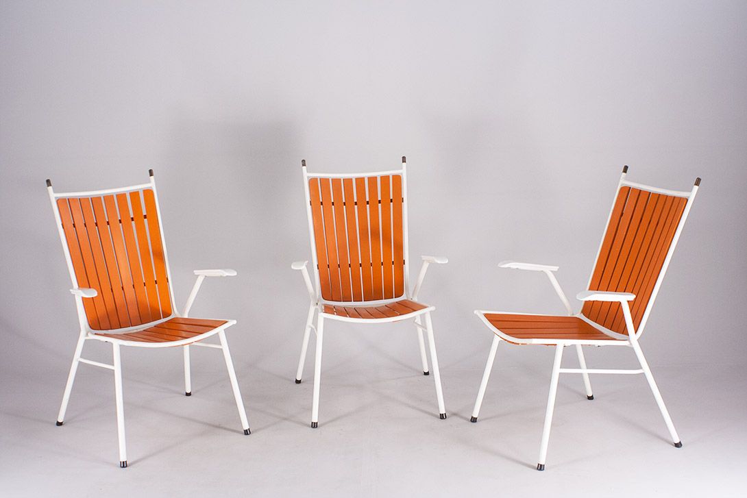 Foto Garden Chair White and Wooden Frankfurt 1963
