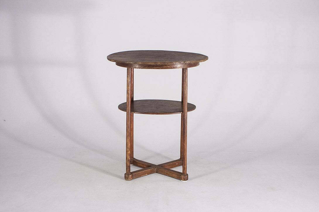 Foto Oval Wooden Maritime Side Table England 1900 ​h77x63x50