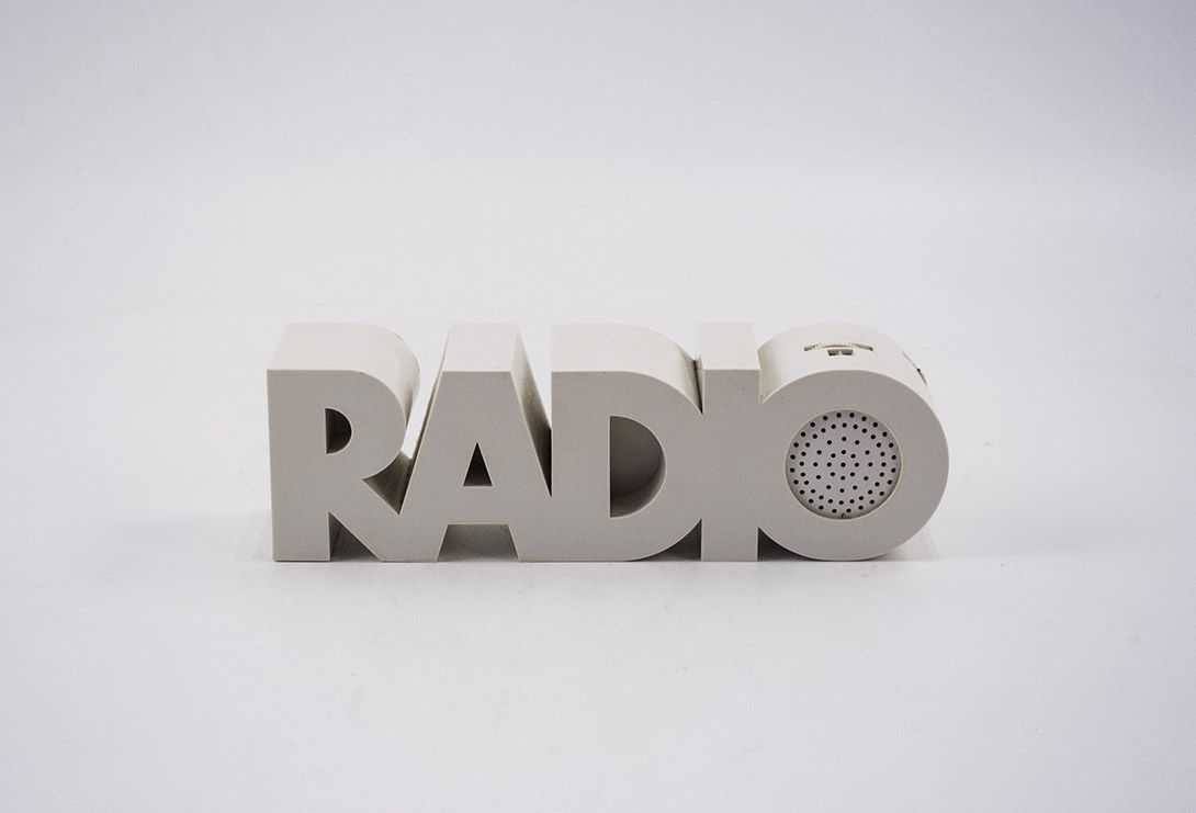 Foto Grey Radio Formed of Letters