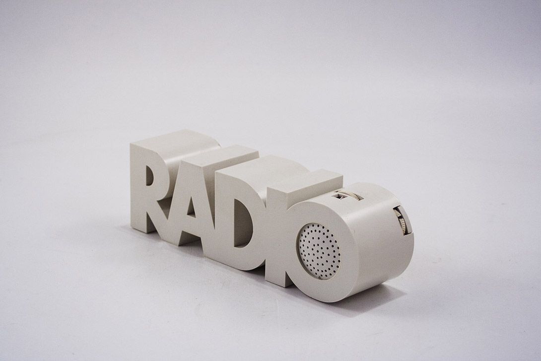 Foto Grey Radio Formed of Letters
