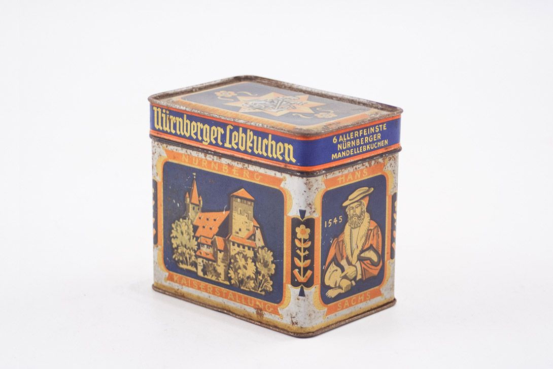 Foto Original Nuremberg Gingerbread Tin h11x11x8