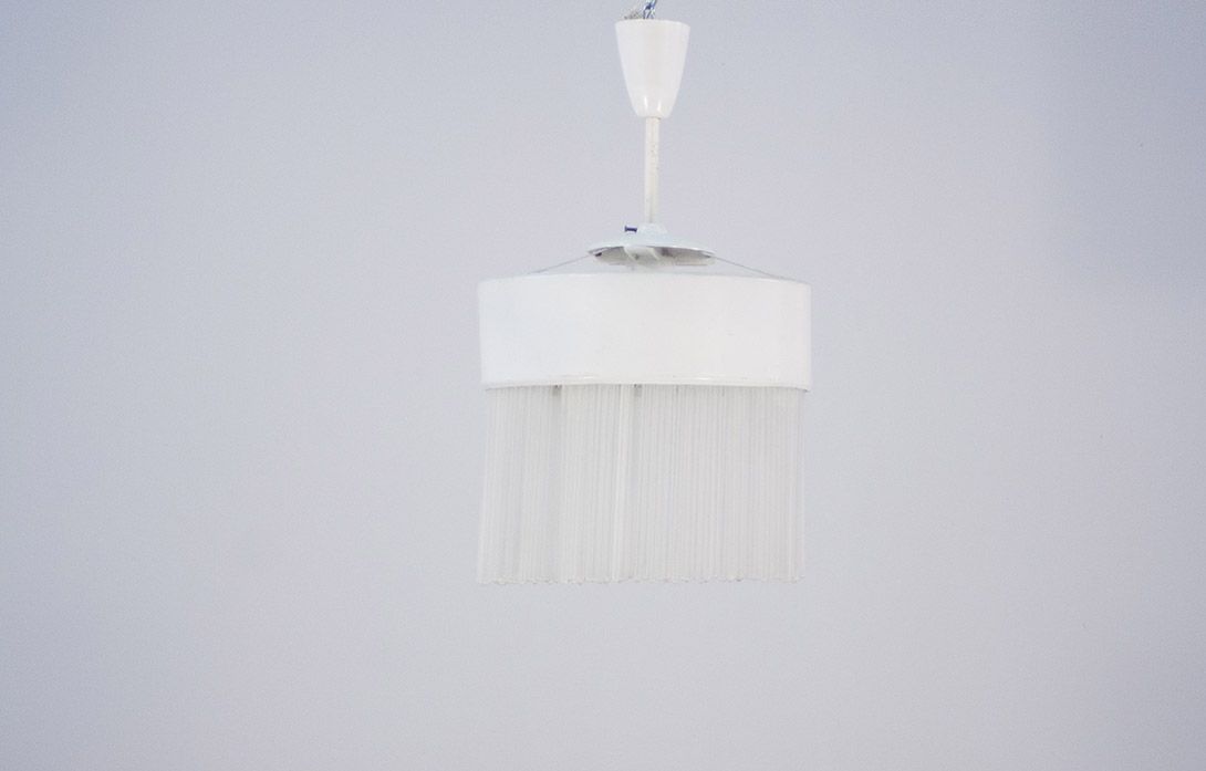 Foto White Pendant Lamp with Fringes ø36