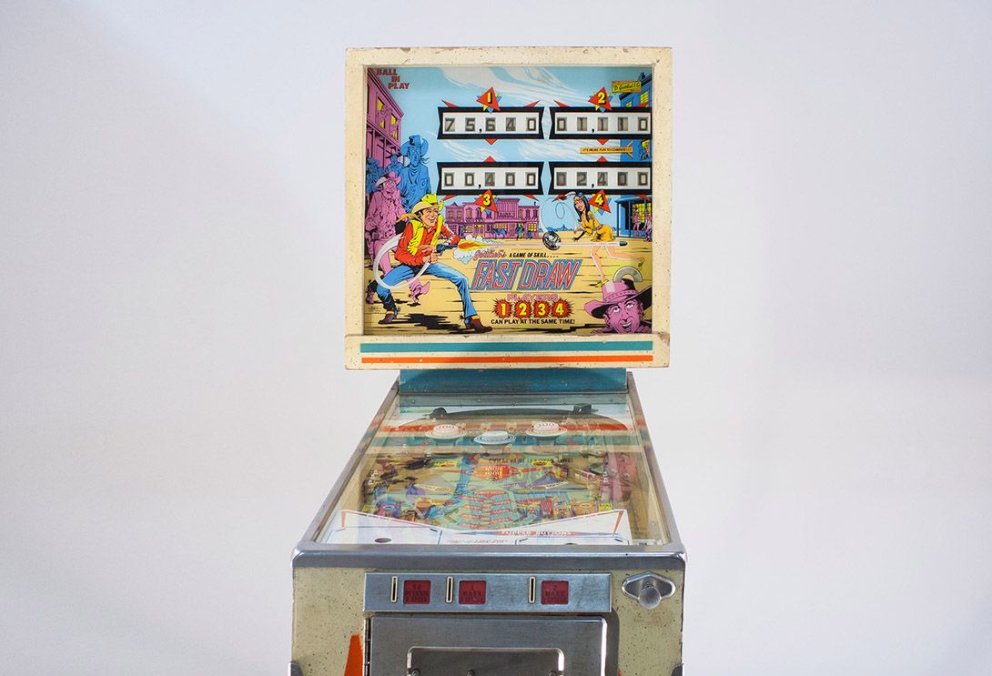 Foto Gottlieb Fast Draw Pinball 1975 Just for Decoration