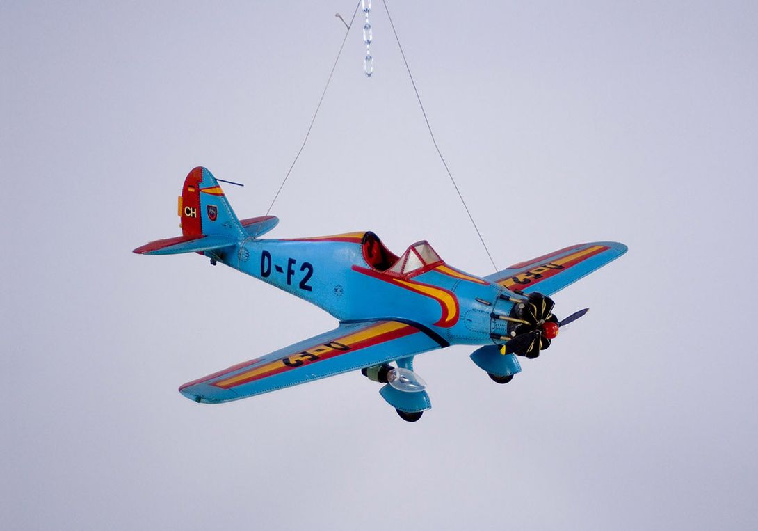 Foto Blue Airplane Lamp h36