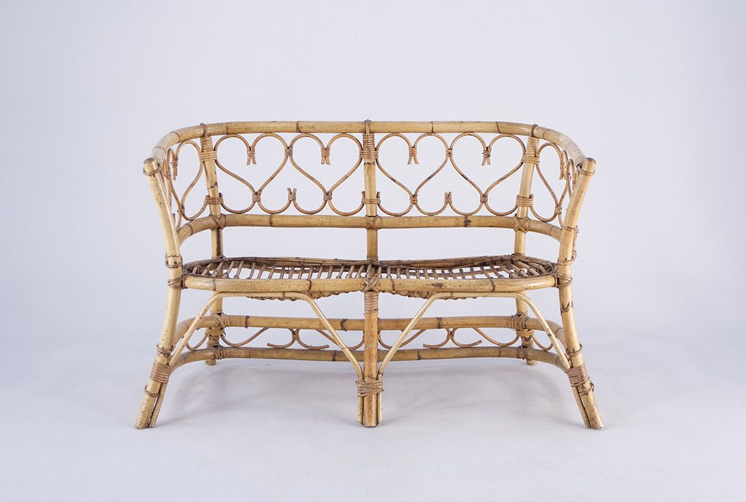 Foto Romantic Bamboo Garden Bench