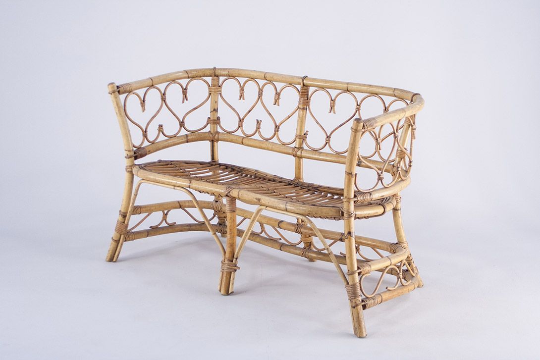 Foto Romantic Bamboo Garden Bench