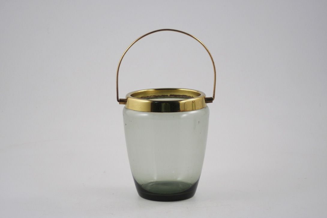 Foto Ice Bucket Brass Glass Denmark 1956
