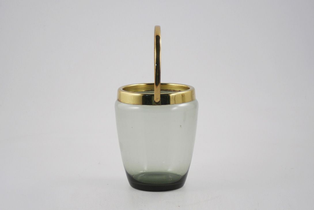 Foto Ice Bucket Brass Glass Denmark 1956