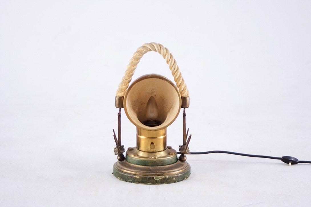 Foto Goat Leather Aldo Tura Lamp h40