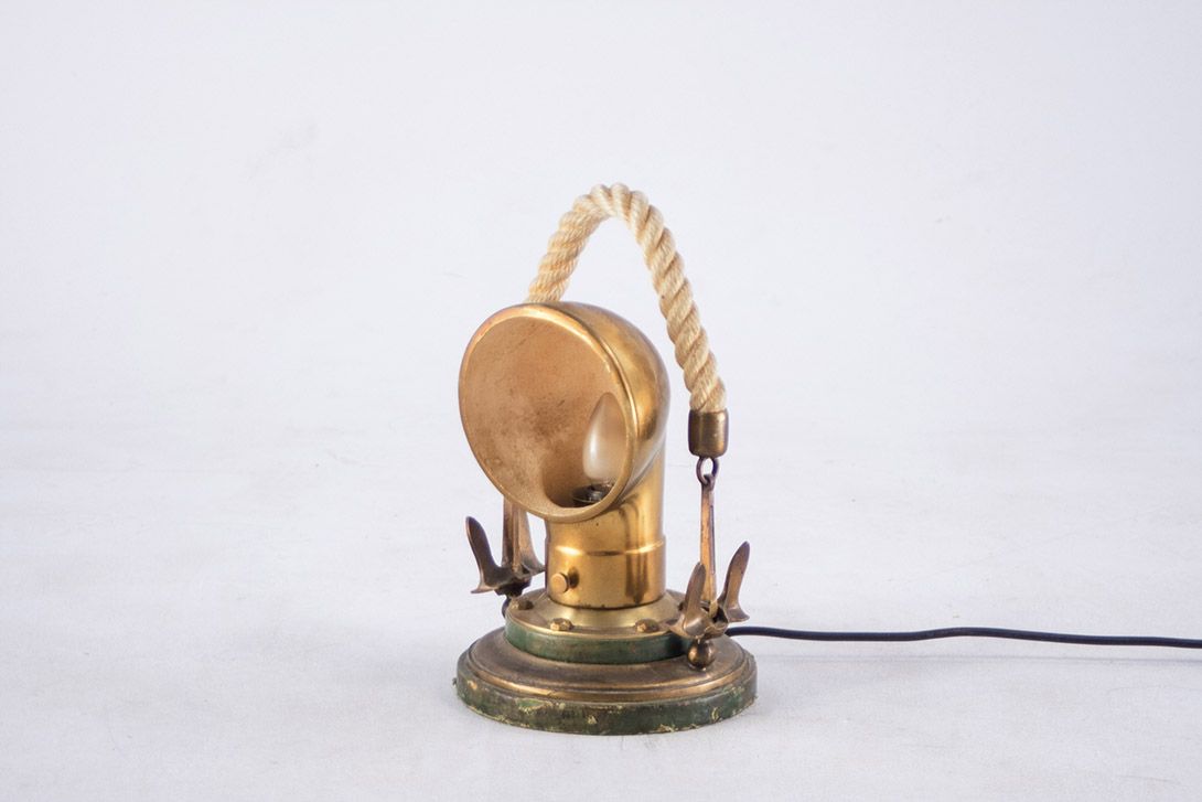 Foto Goat Leather Aldo Tura Lamp h40