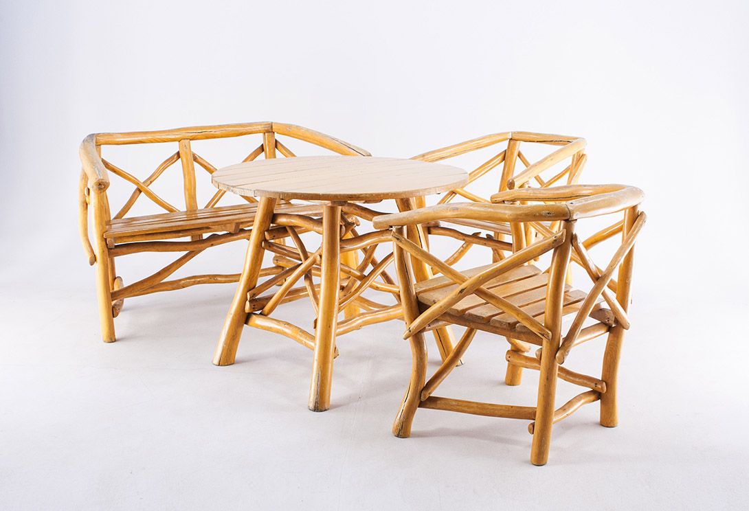 Foto Rustic Wooden Garden Table 1965 h71x89