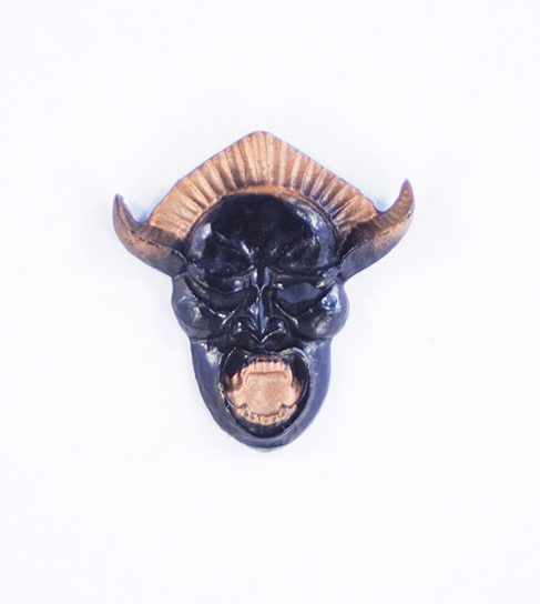 Foto Metal Casting Mask Golden and Black h90x29