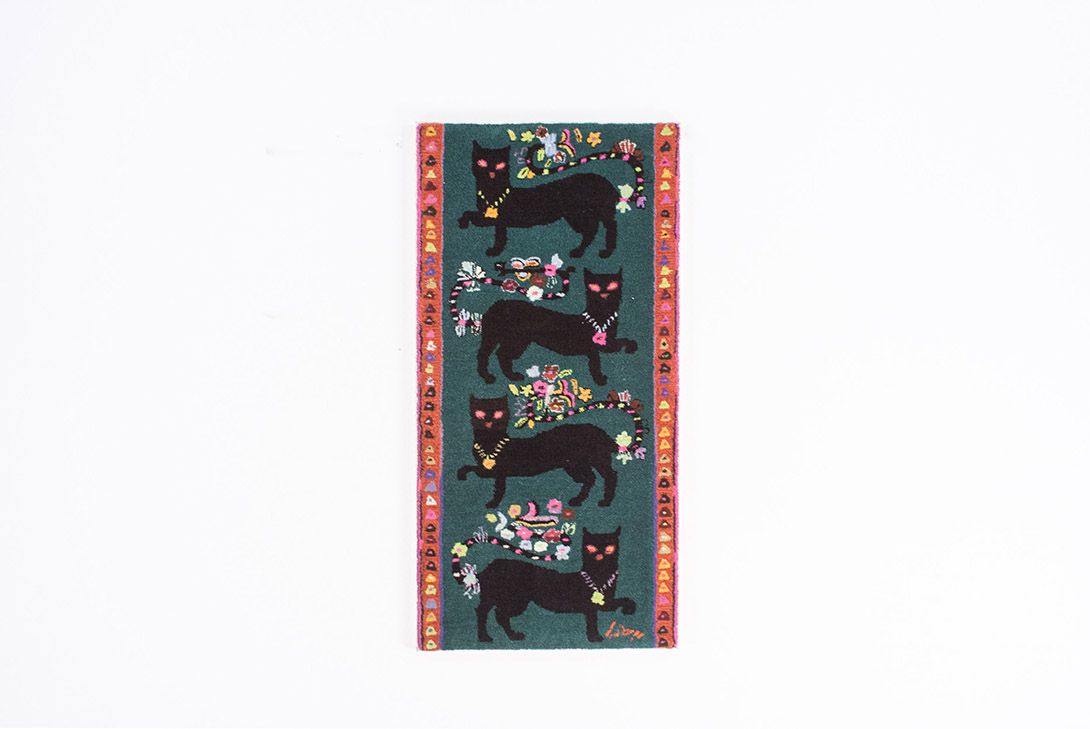 Foto Tapestry with Four Cats Schwabinger Künstlerkollektion ​h115x58 30C0