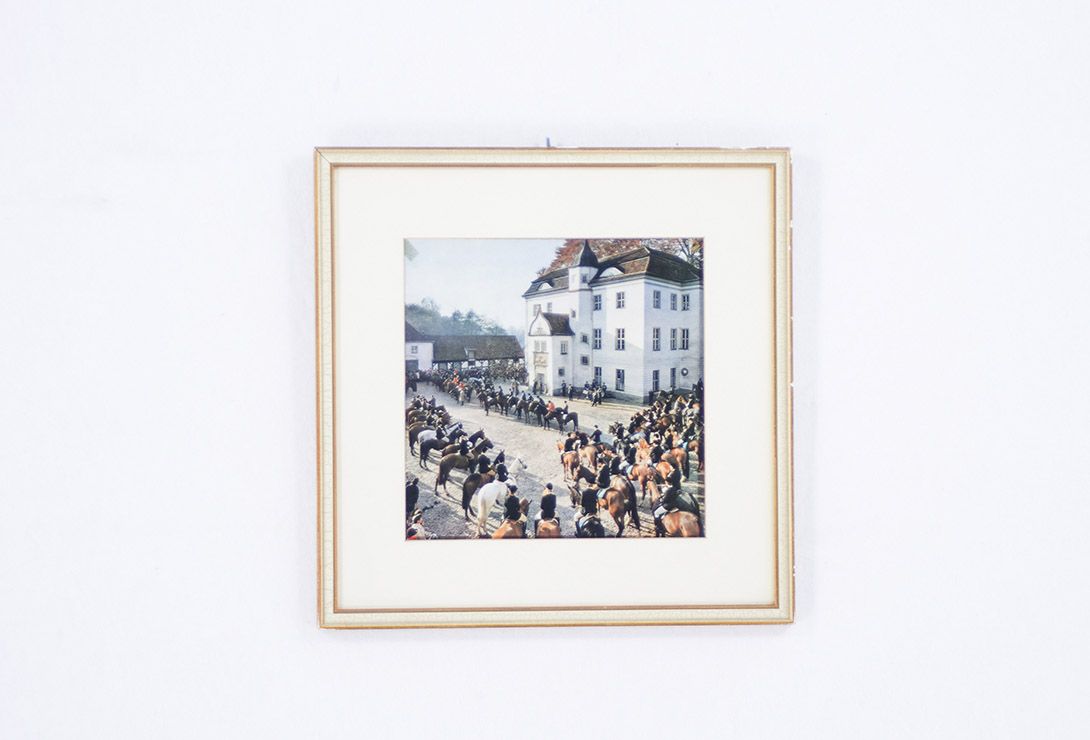 Foto Painting of Riders in a Court ​h46x46 cm 14B4