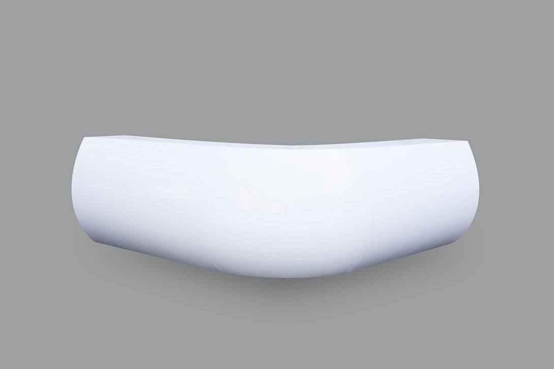 Foto White Glossy Bar Corner h116x127x100