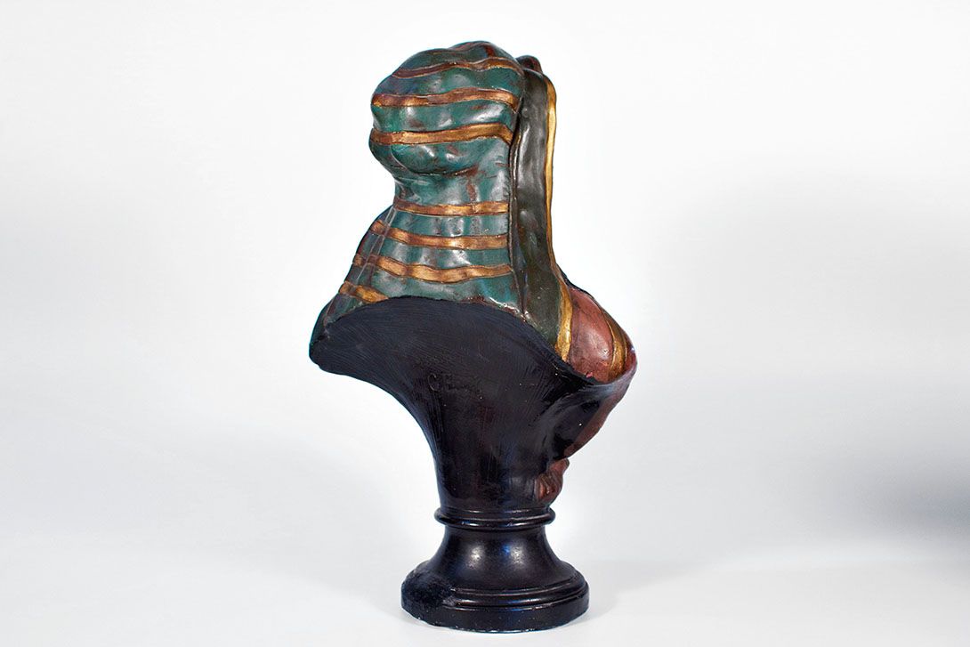 Foto Antique Oriental Shop Display Figurine h50x32x22