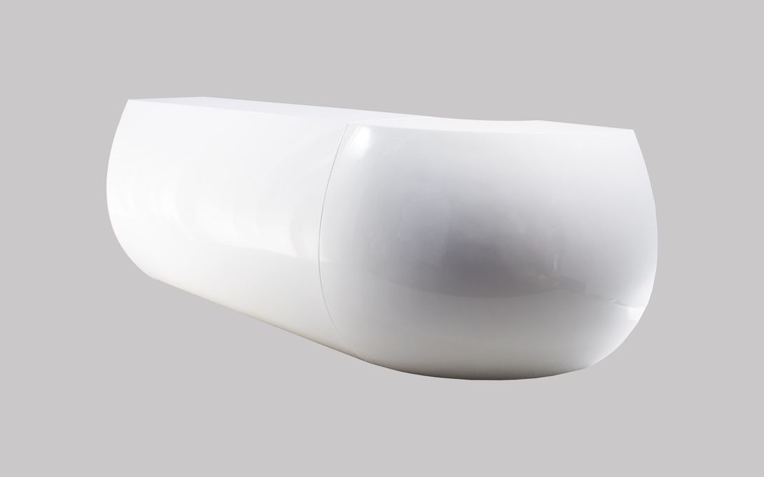 Foto White Glossy Bar Corner h116x127x100