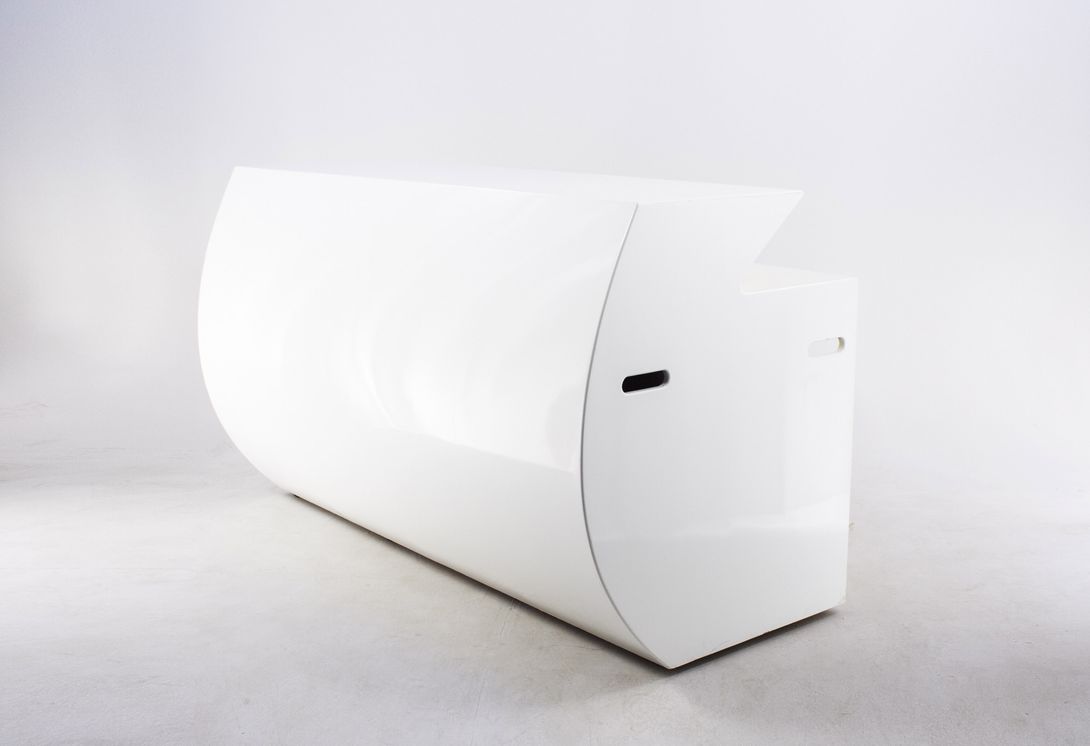 Foto White Glossy Bar ​200cm