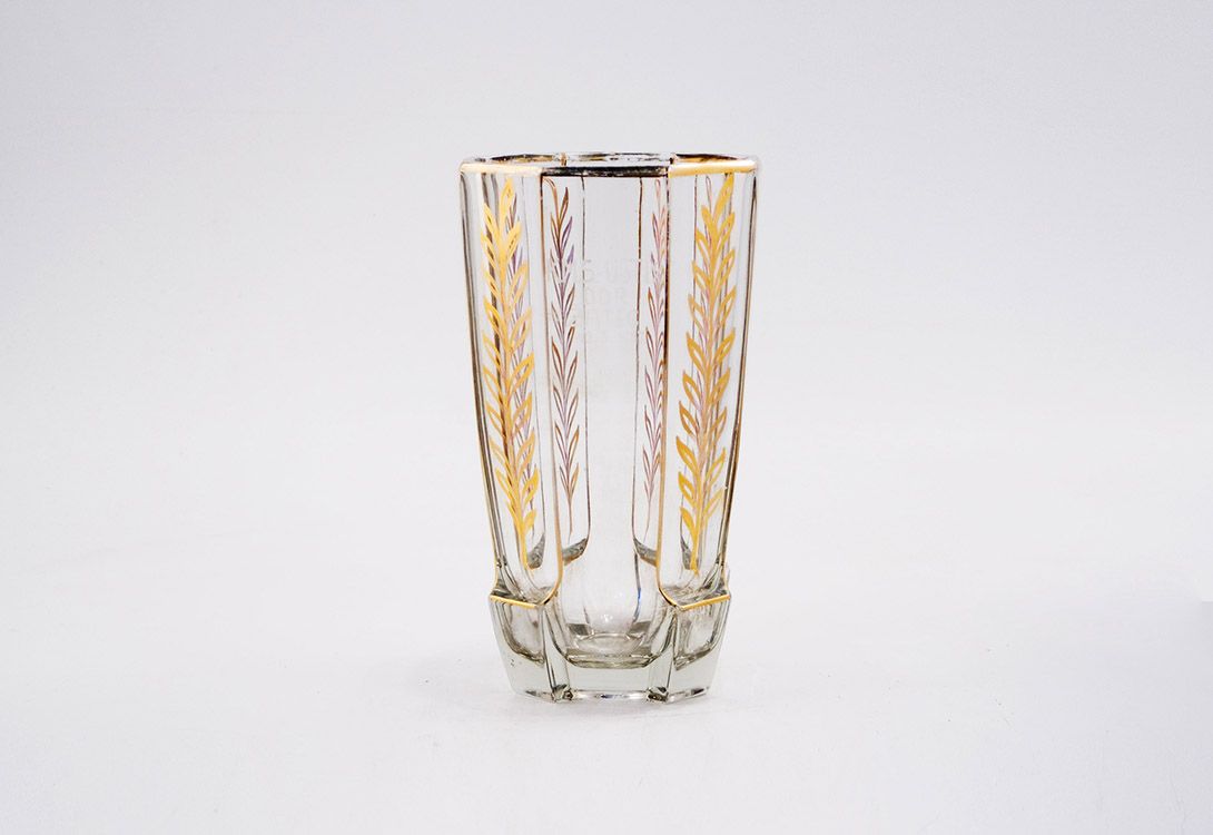 Foto GDR Vase Golden Decorated h25